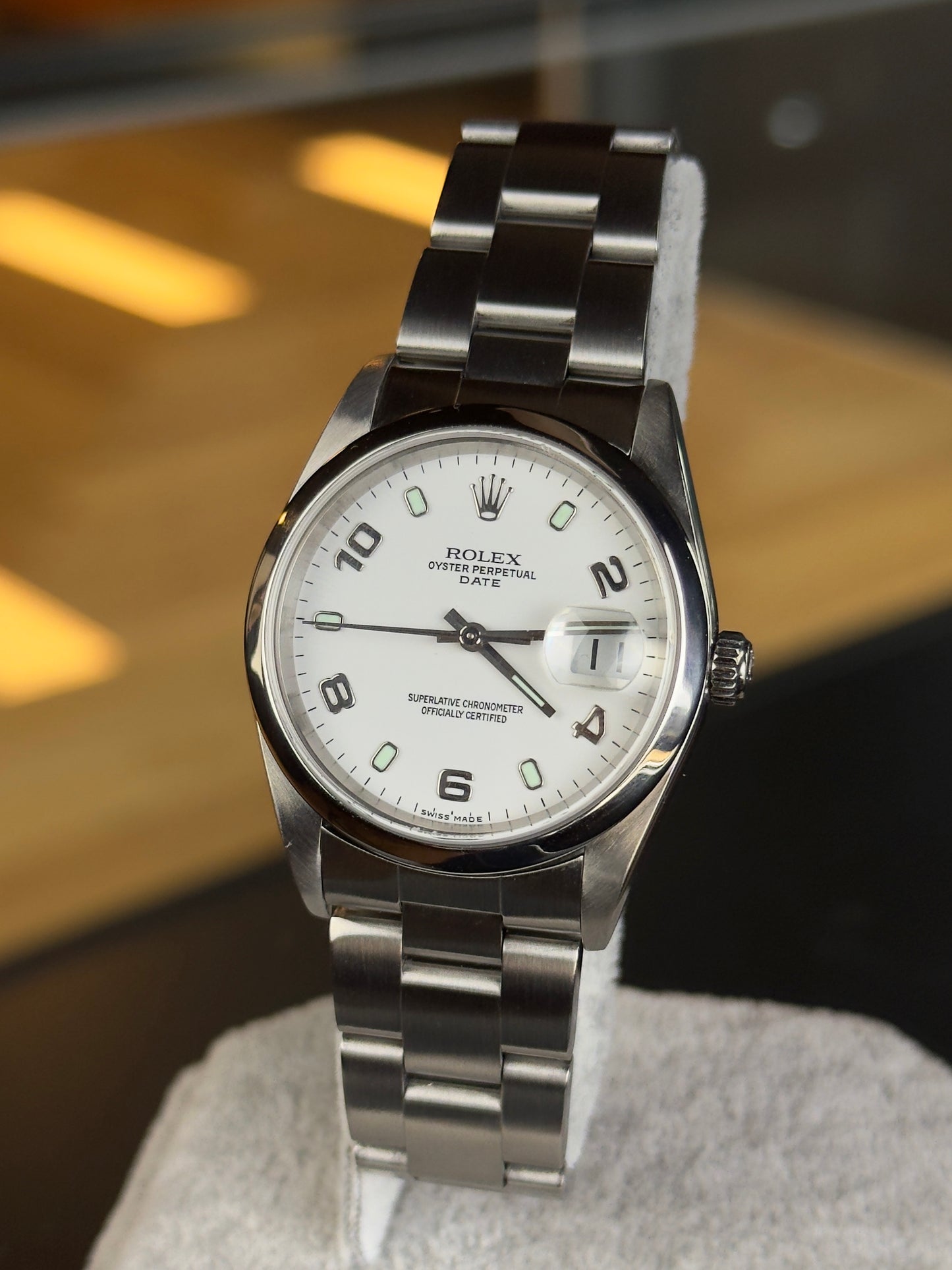 Rolex Oyster Perpetual Date 15200 White Dial (2006) Pre Owned