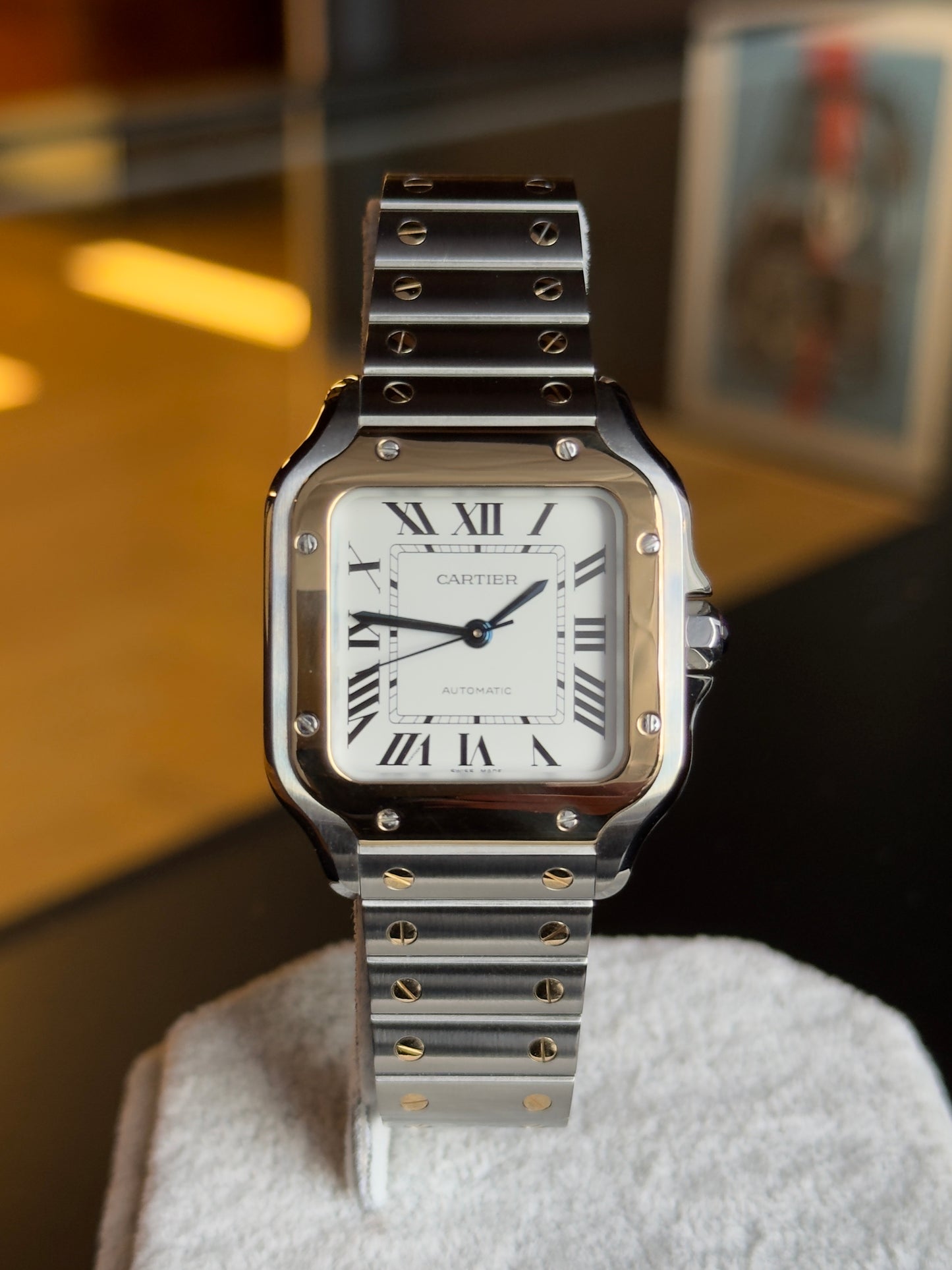 Cartier Santos de Cartier Medium Size W2SA0016 White Dial (2022) Pre Owned
