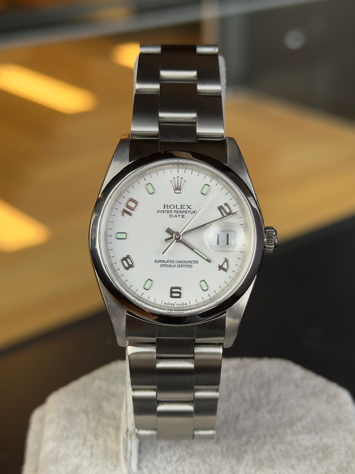 Rolex Oyster Perpetual Date 15200 White Dial (2006) Pre Owned