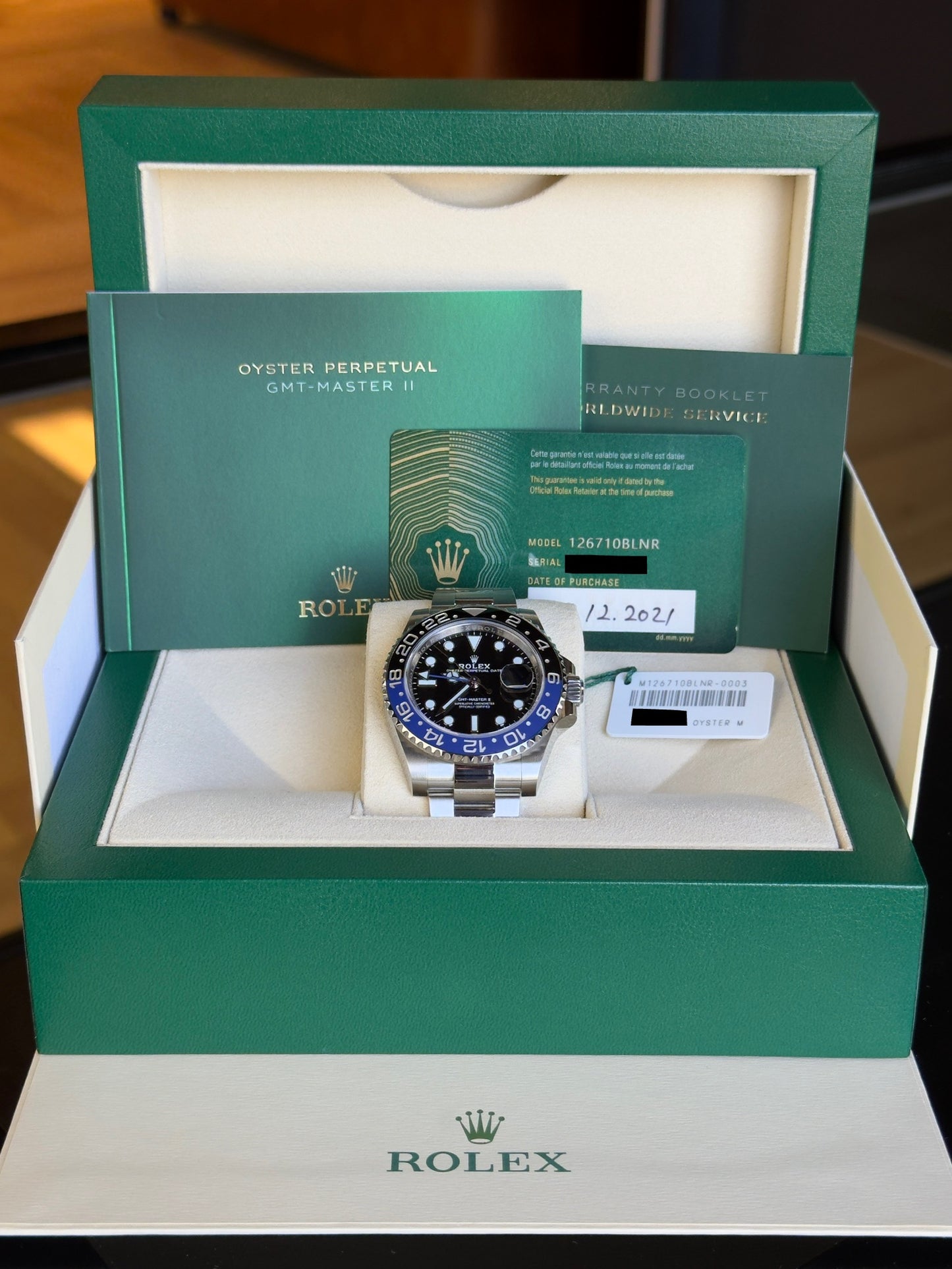Rolex Gmt Master II Batman 126710BLNR (2021) Pre Owned