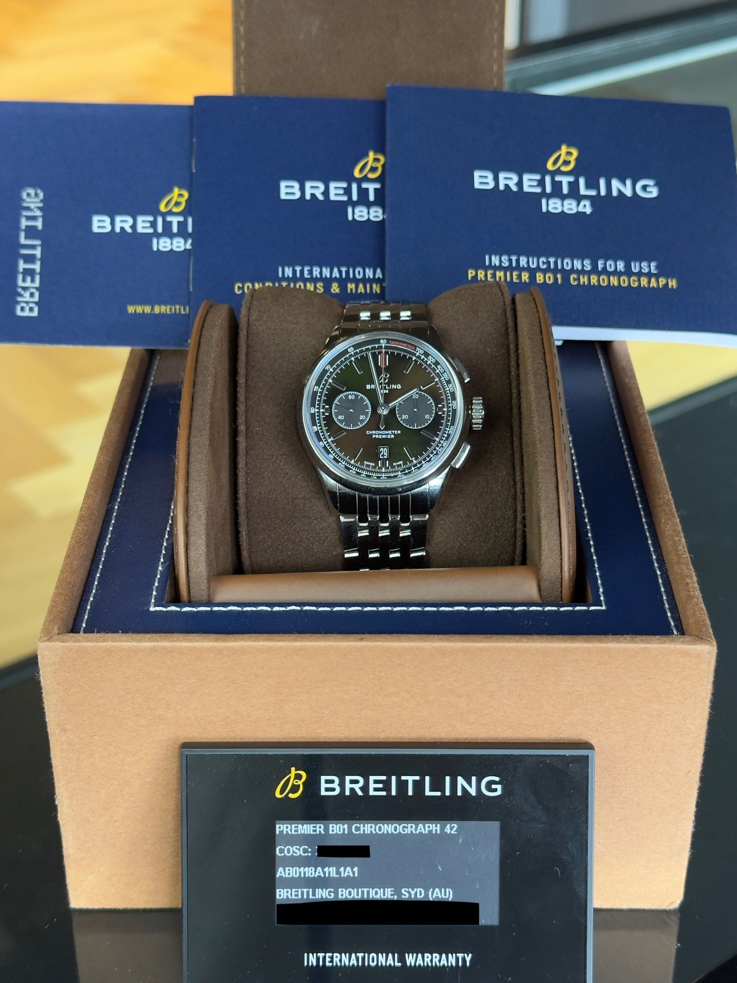 Breitling Premier B01 Chrono Bentley Green Dial (2019) Pre Owned