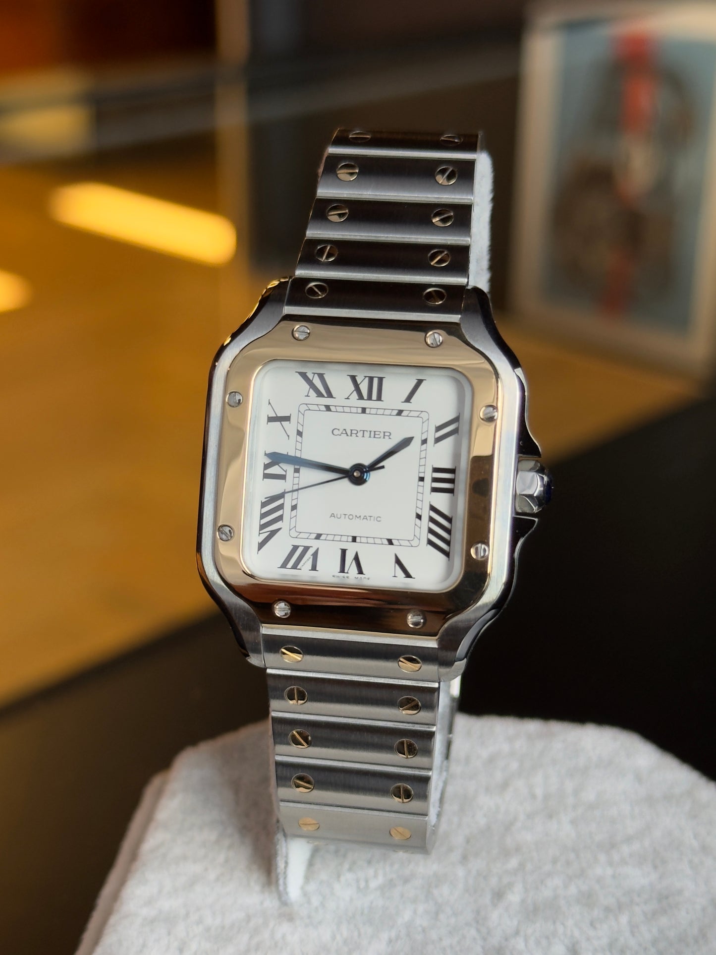 Cartier Santos de Cartier Medium Size W2SA0016 White Dial (2022) Pre Owned
