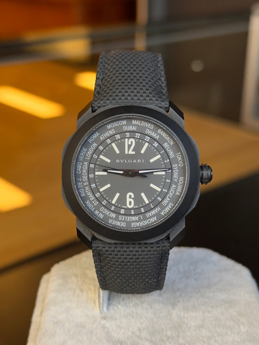 Bulgari Octo Roma WorldTimer 103486 Black Dial (2021+) Pre Owned