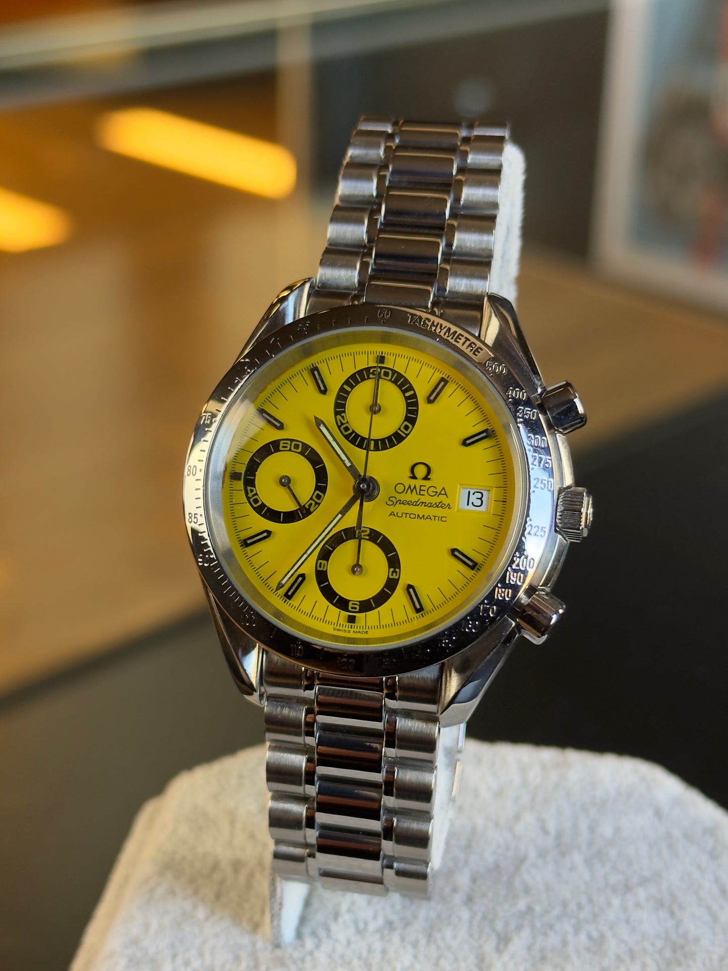 Omega Speedmaster Date 3511.12 Yellow Dial (1999) Michael Schumacher Edition Pre Owned