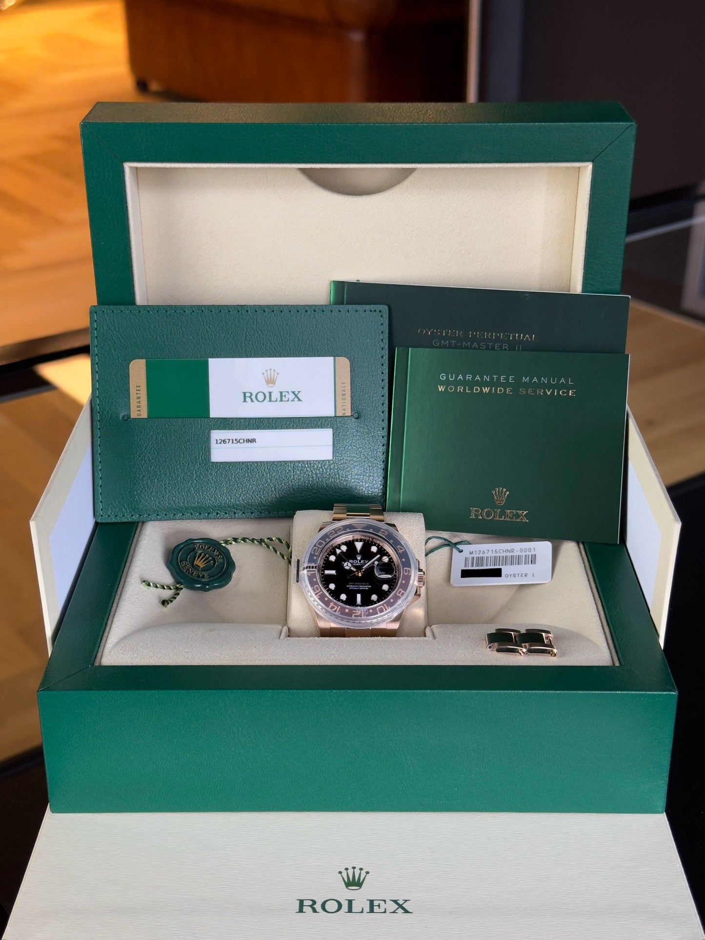 Rolex GMT Master II 126715CHNR Rootbeer Pre Owned