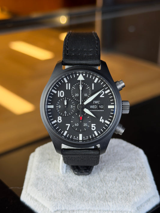 IWC Pilot Chronograph Top Gun Black Ceramic IW389101 Pre Owned