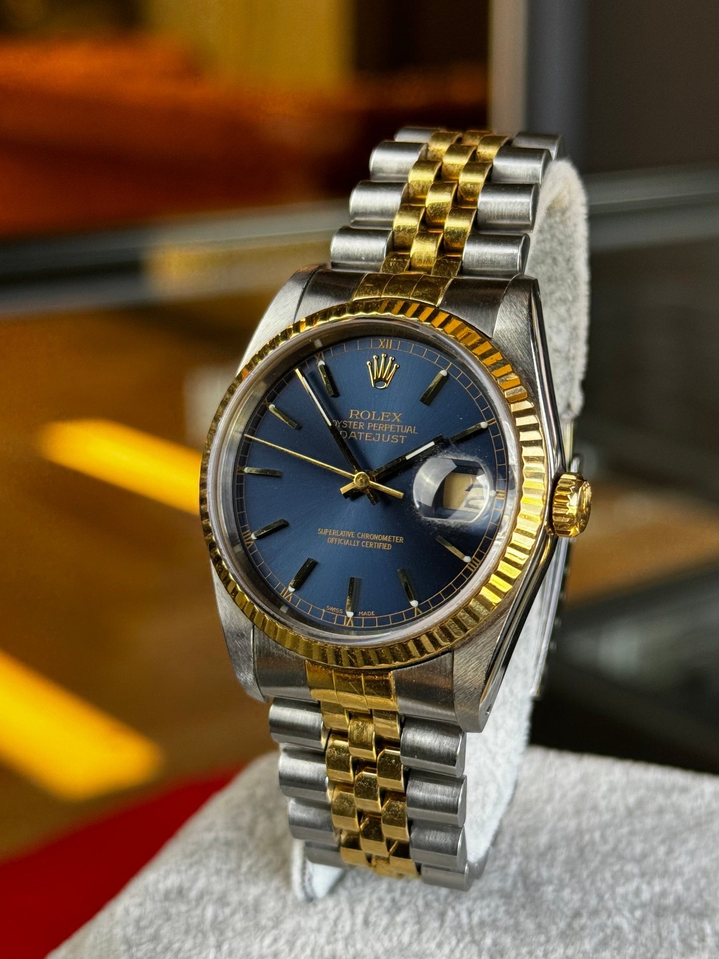 Rolex Datejust 36 16233 Blue Dial Pre Owned