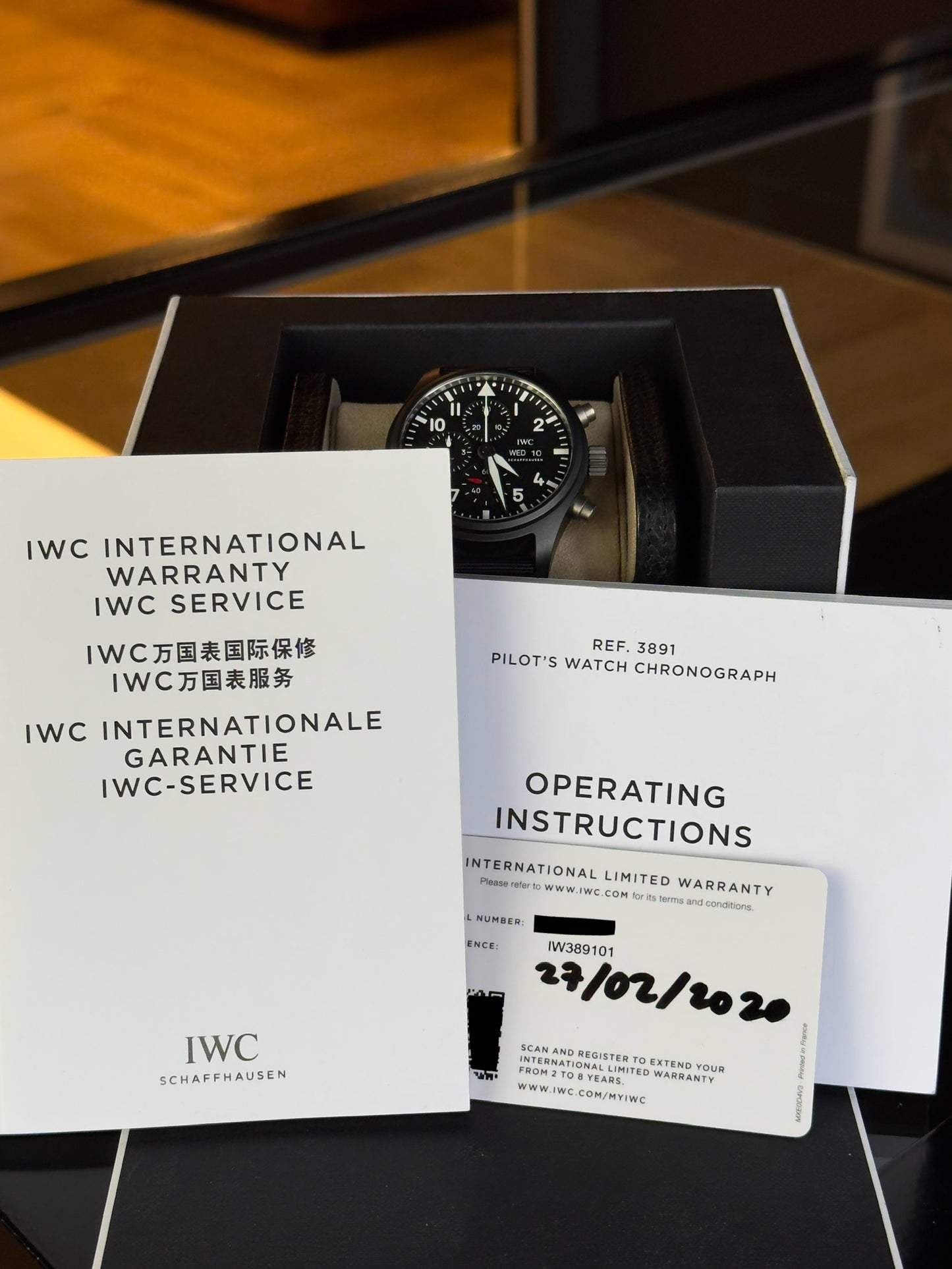 IWC Pilot Chronograph Top Gun Black Ceramic IW389101 Pre Owned