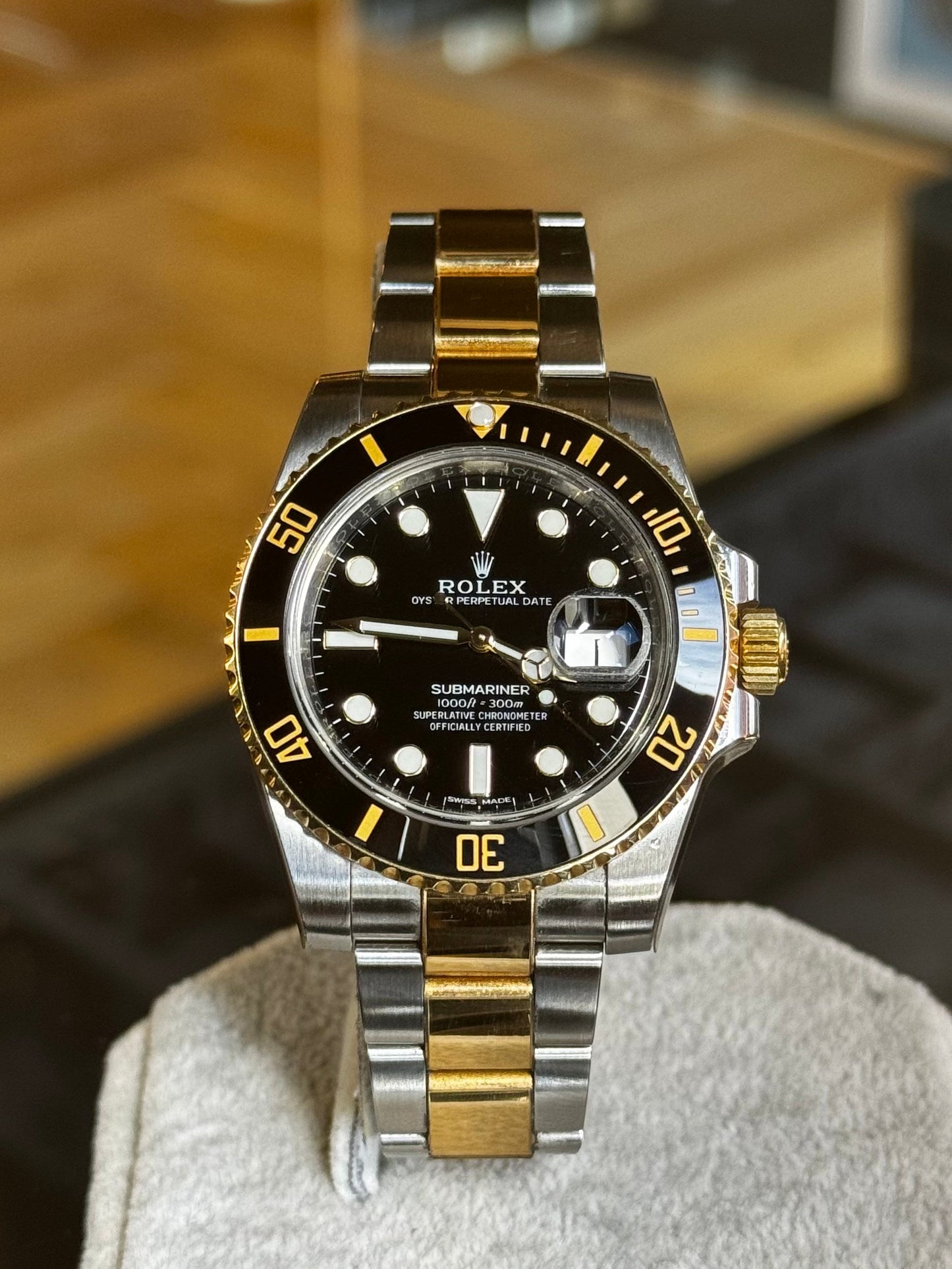 Rolex Submariner Two Tone Black Dial Pre Owned