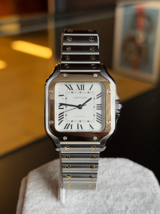 Cartier Santos de Cartier Medium Size W2SA0016 White Dial (2022) Pre Owned