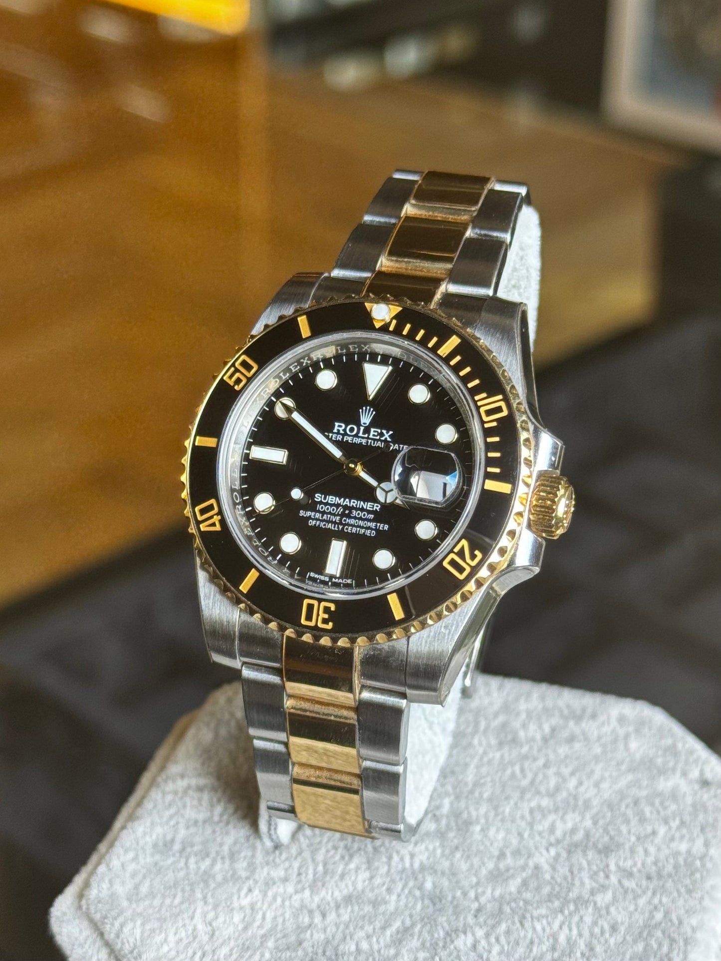 Rolex Submariner Two Tone Black Dial Pre Owned