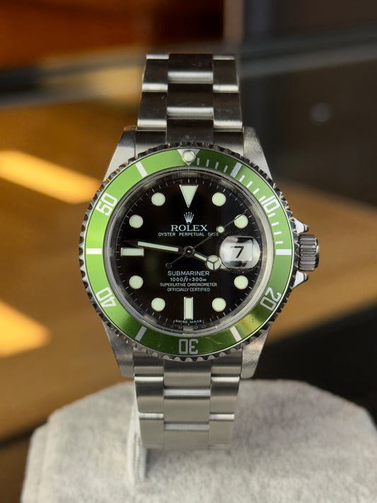 Rolex Submariner 'Kermit' 16610LV Rehaut Pre Owned