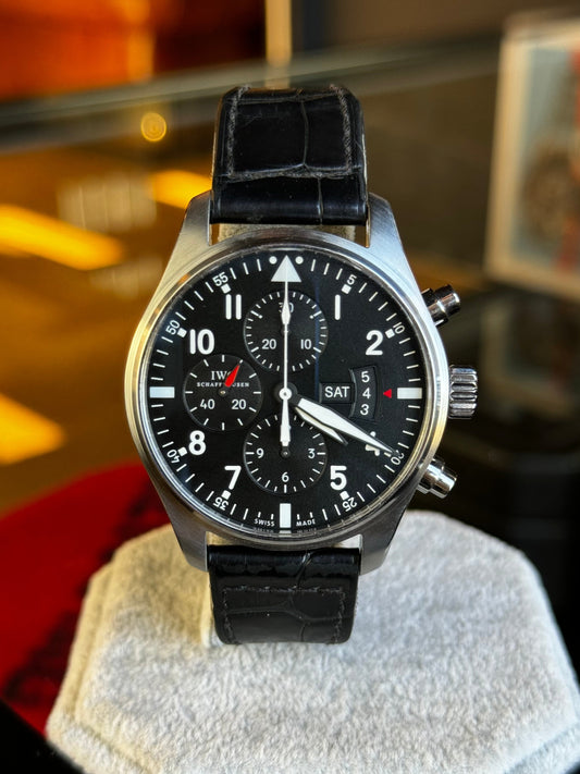 IWC Pilot Chronograph IW377701 Black Dial Pre Owned