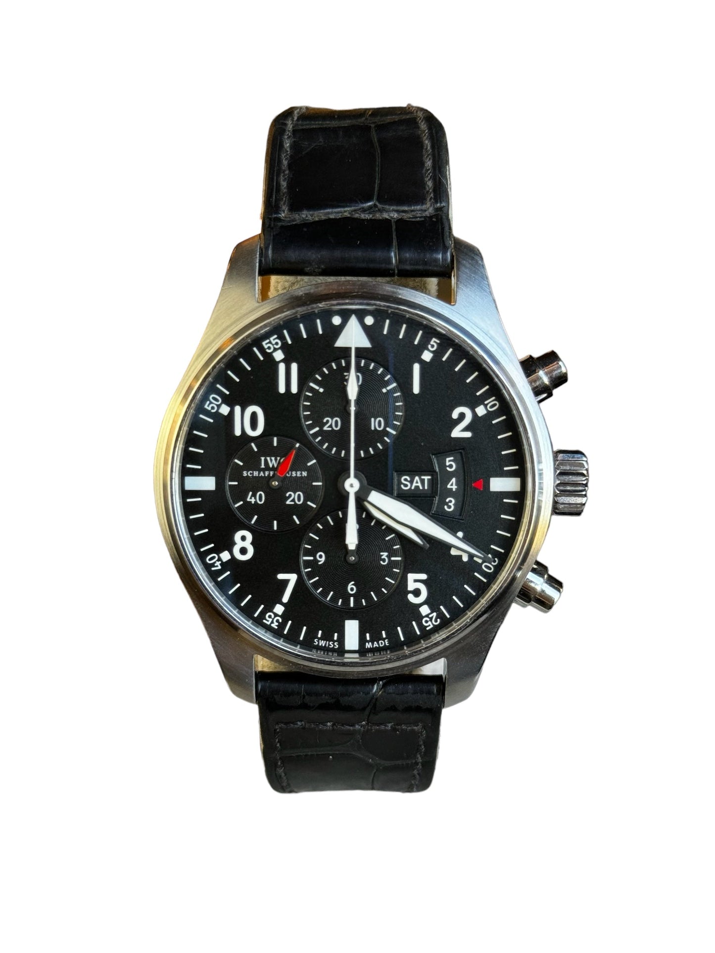 IWC Pilot Chronograph IW377701 Black Dial Pre Owned