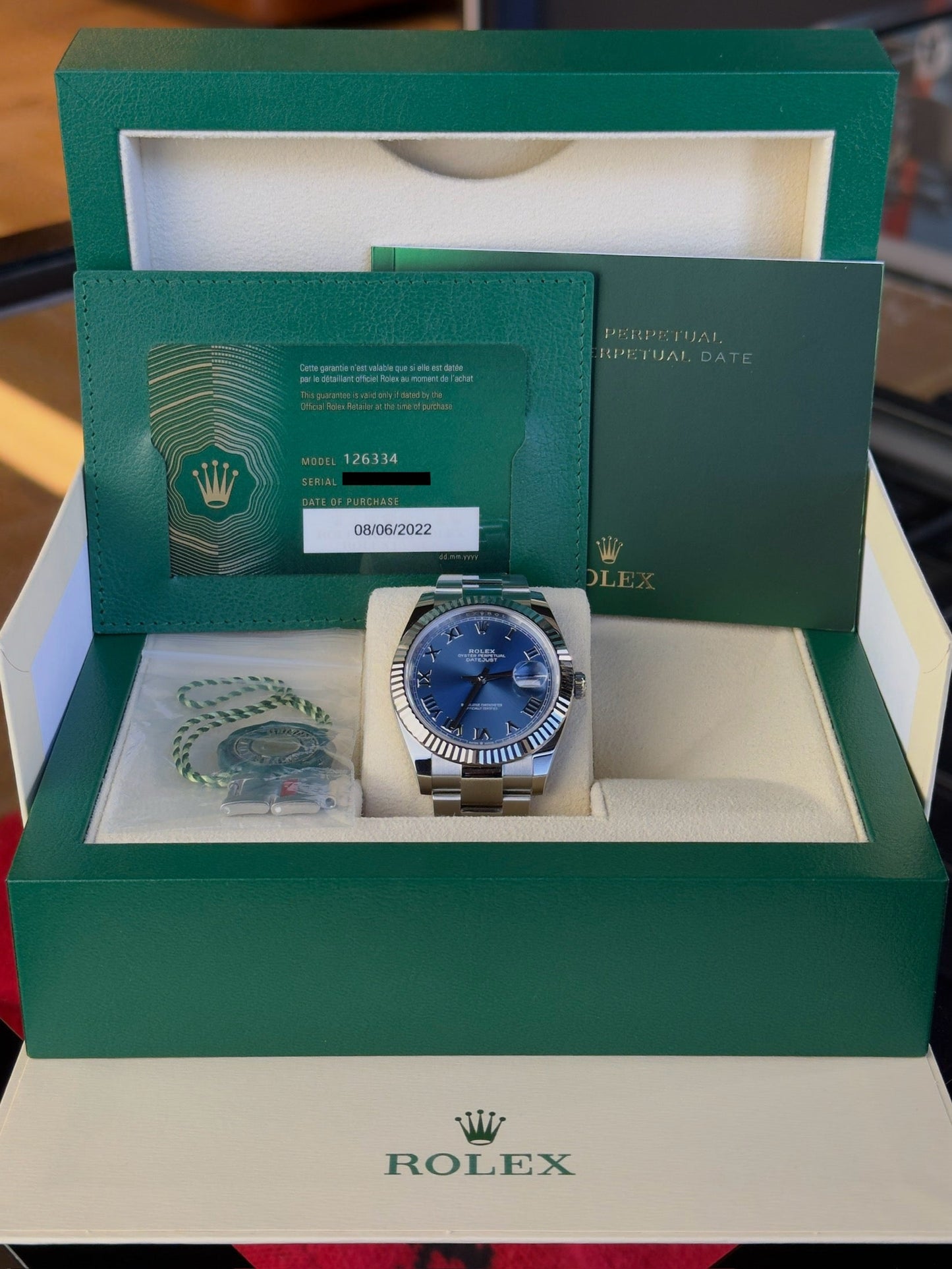 Rolex Datejust 41 126334 Azzurro Blue Dial Pre Owned