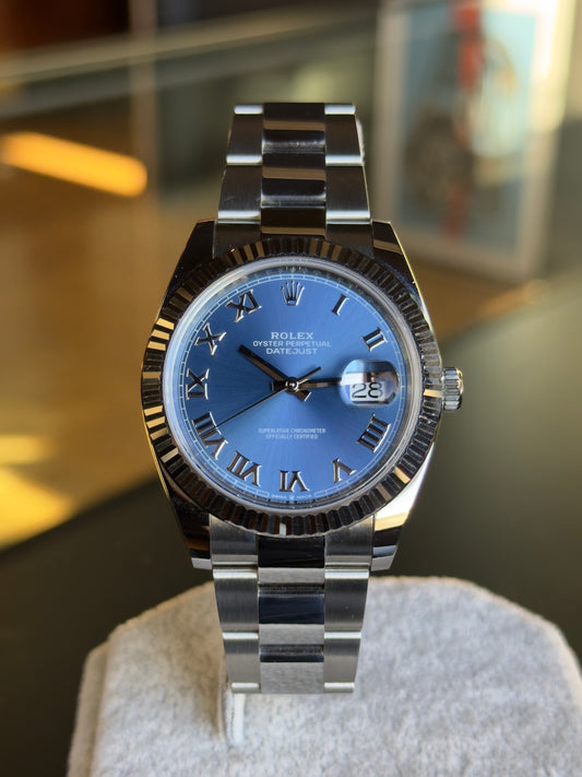 Rolex Datejust 41 126334 Azzurro Blue Dial (2019) Full Set Pre Owned