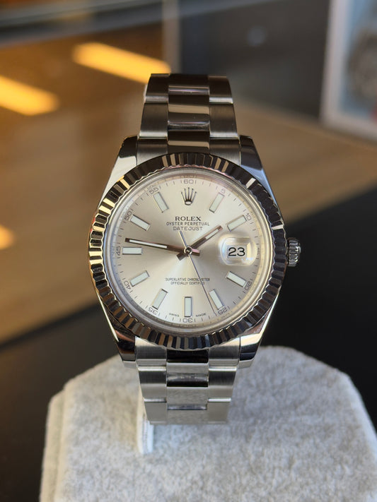 Rolex Datejust II 116334 Silver Dial Full Set Pre Owned