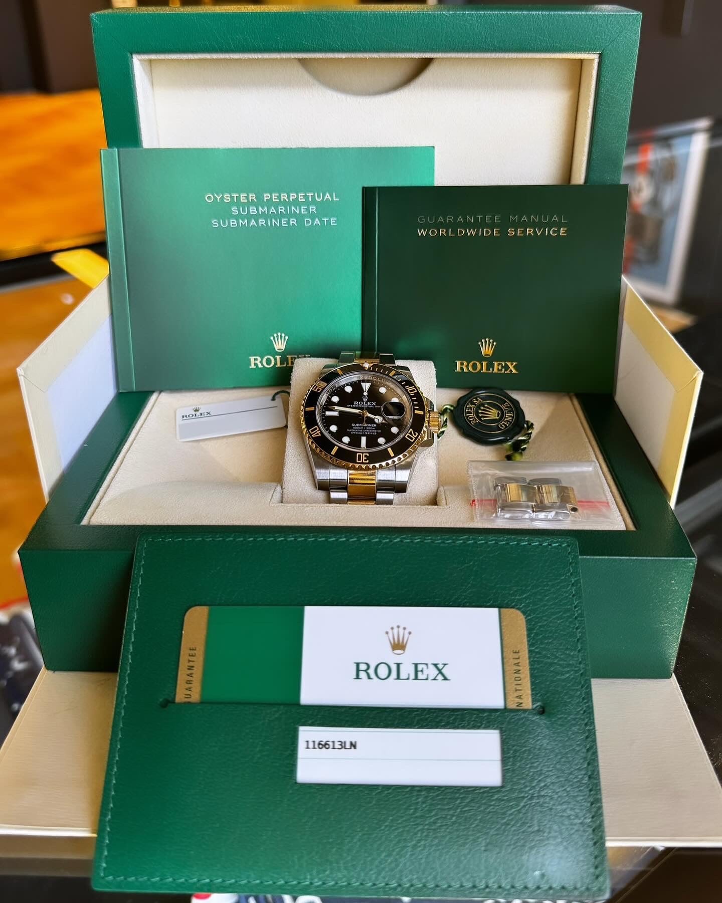 Rolex Submariner Two Tone Black Dial Pre Owned