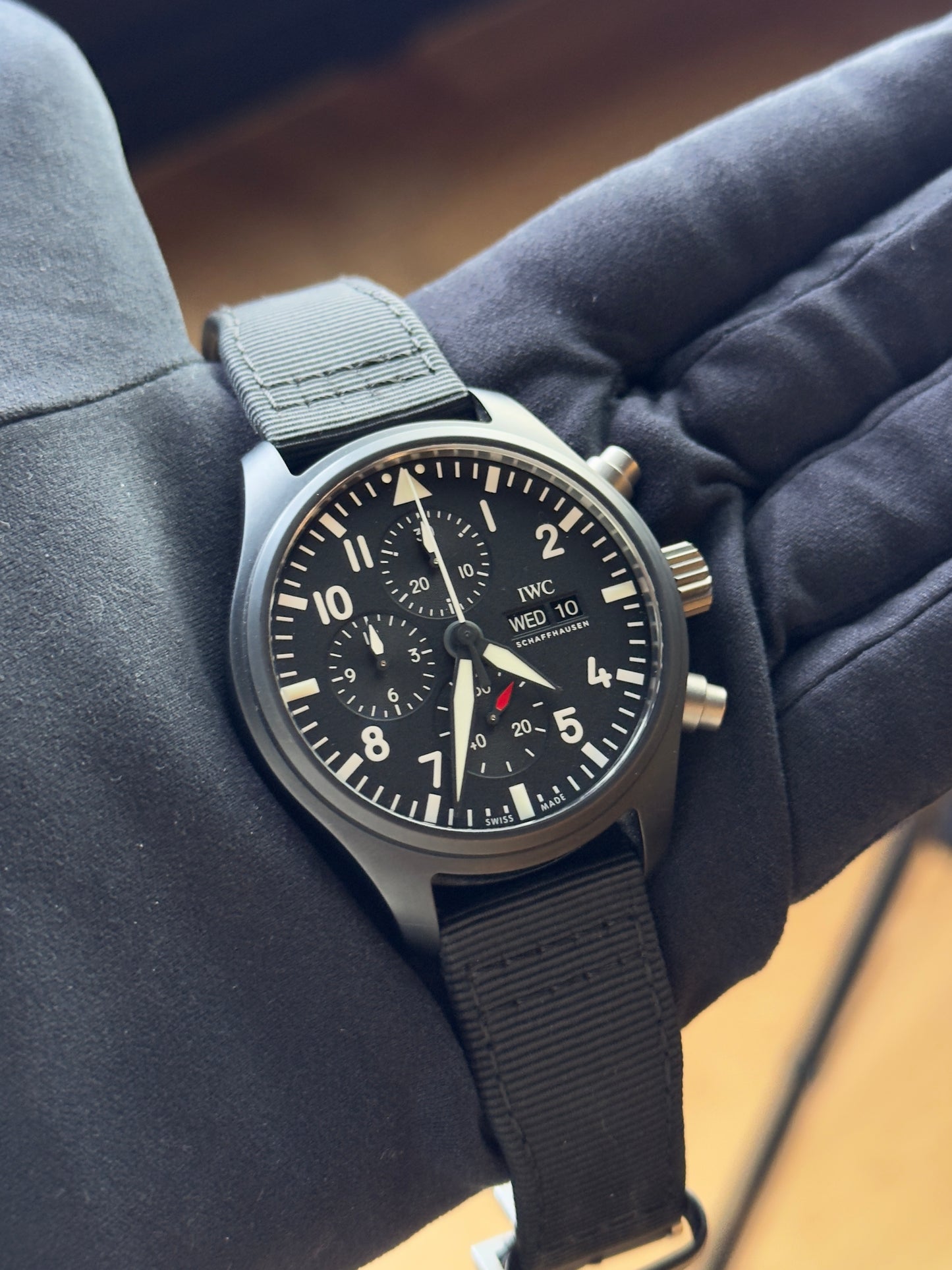 IWC Pilot Chronograph Top Gun Black Ceramic IW389101 Pre Owned