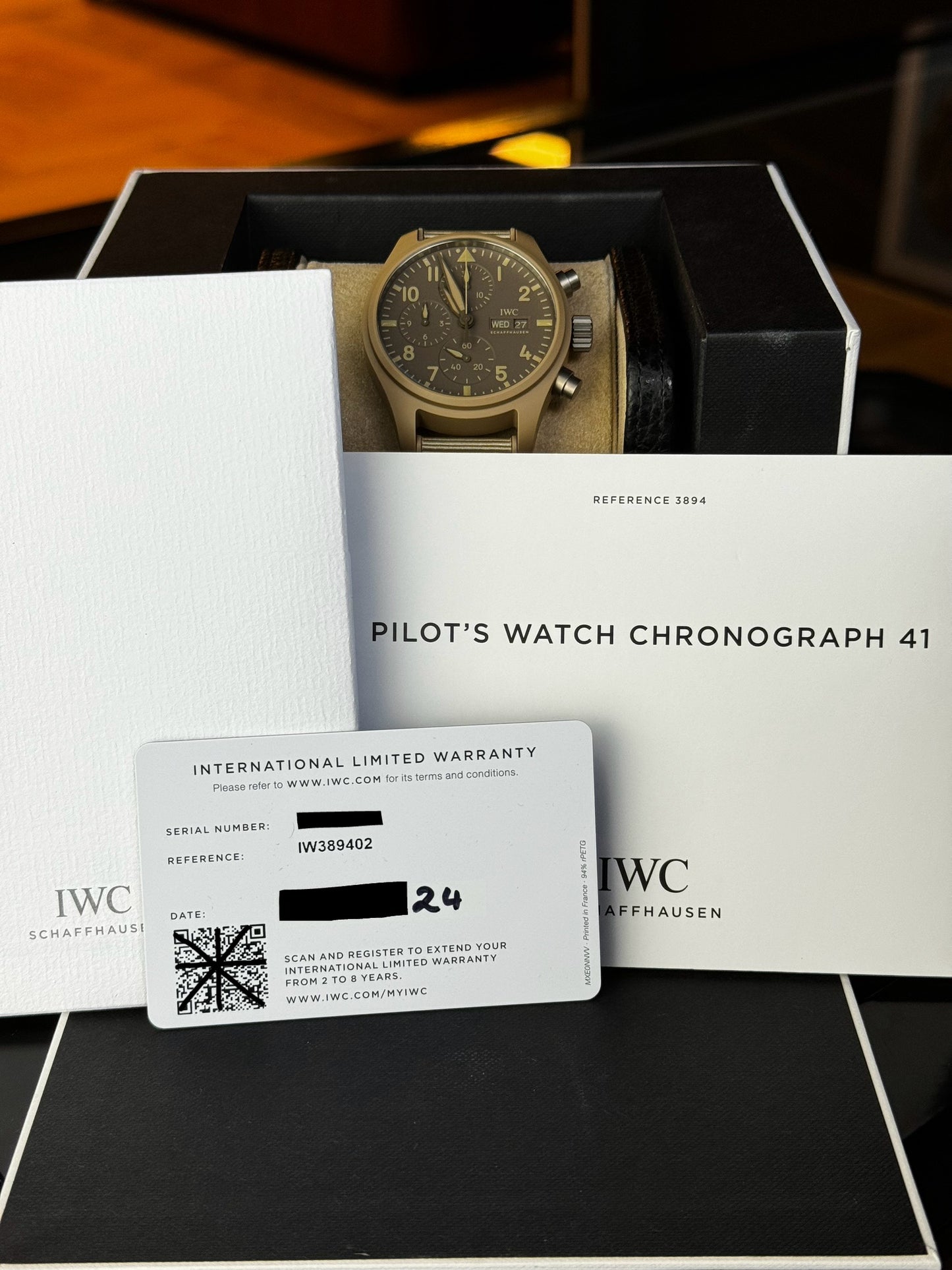 IWC Pilot Chronograph Top Gun Mojave Desert IW389402 Brand New