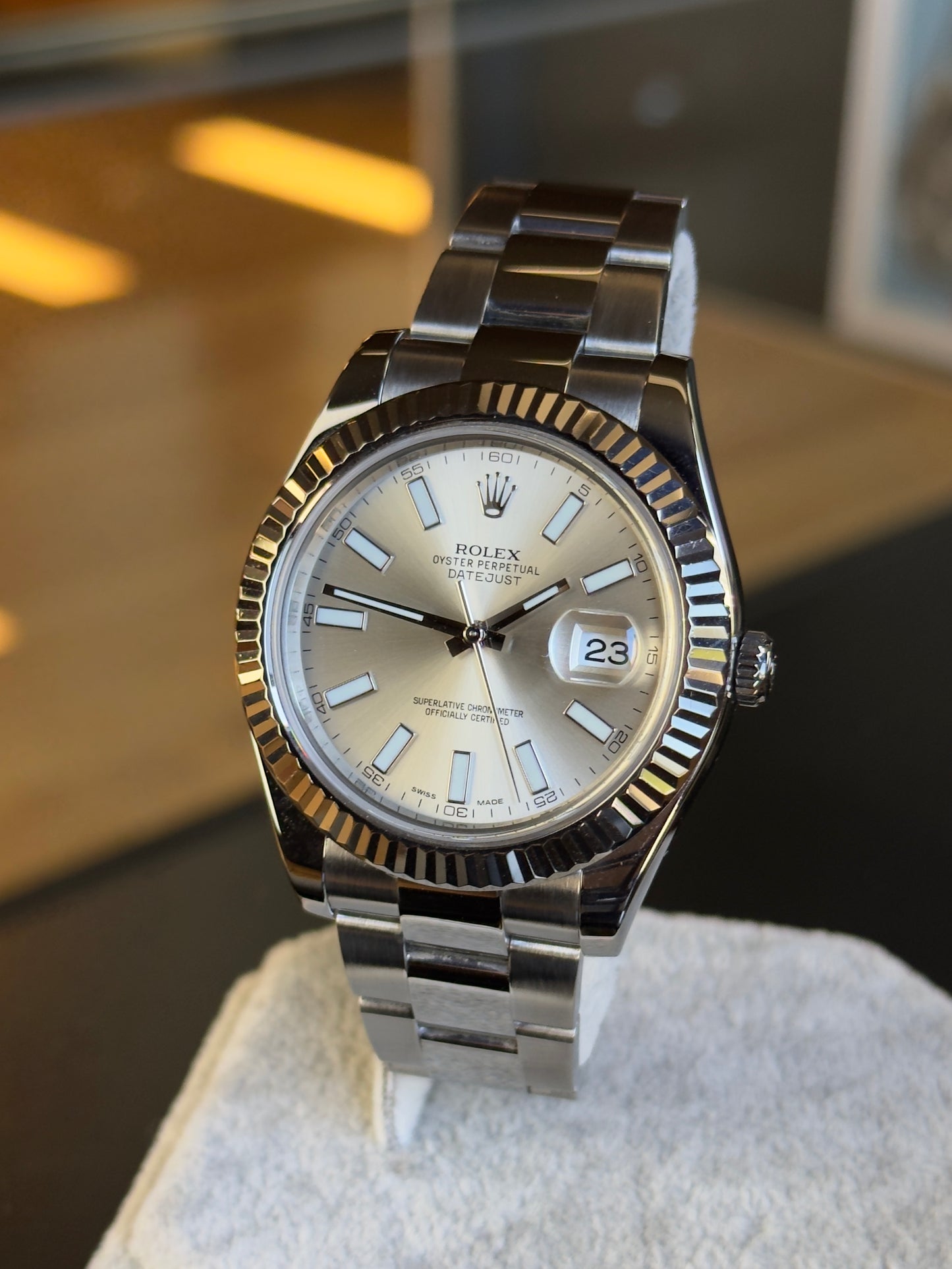 Rolex Datejust II 116334 Silver Dial Full Set Pre Owned
