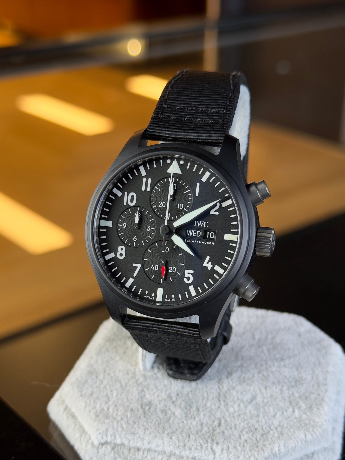 IWC Pilot Chronograph Top Gun Black Ceramic IW389101 Pre Owned