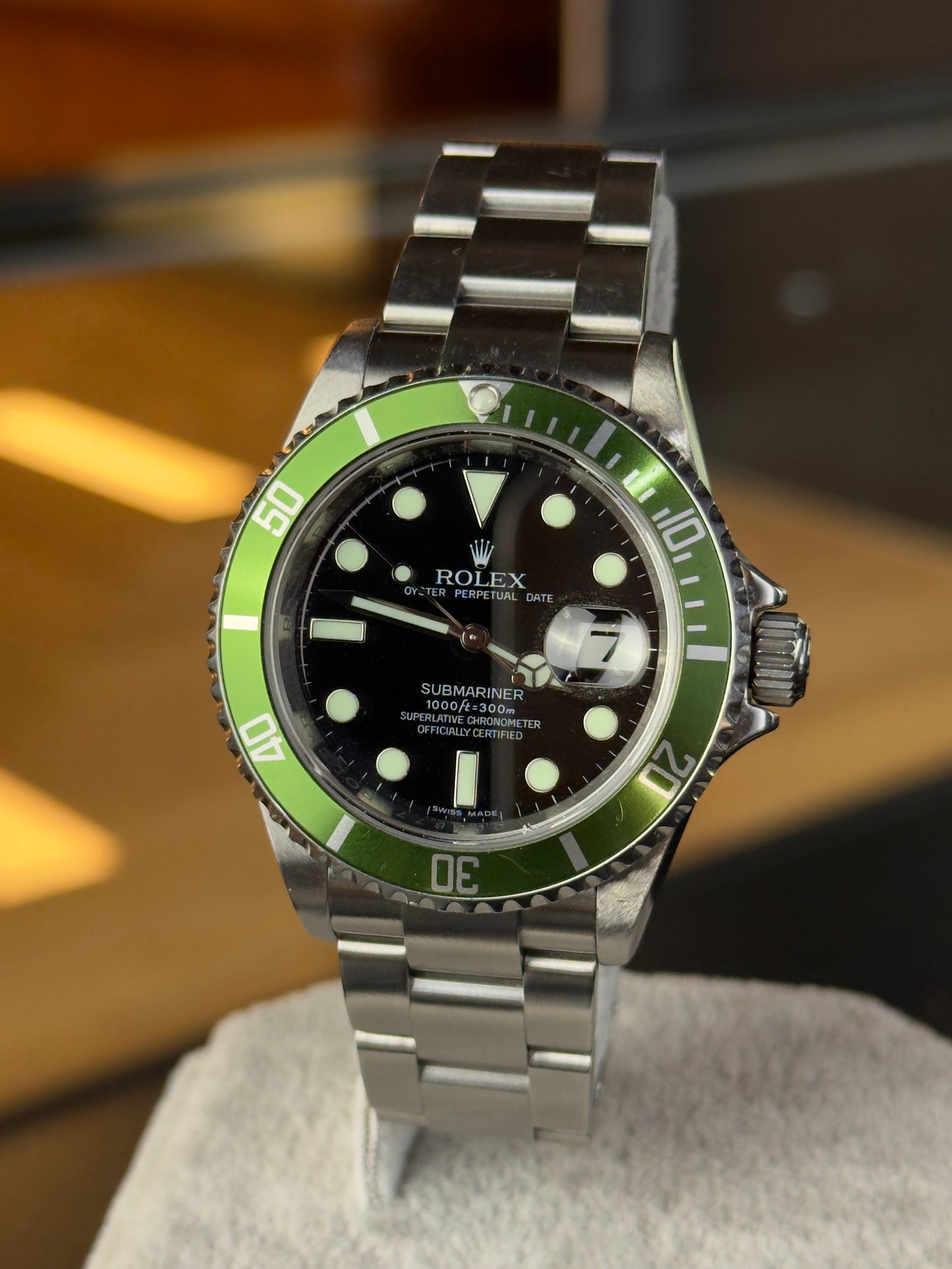 Rolex Submariner 'Kermit' 16610LV Rehaut Pre Owned