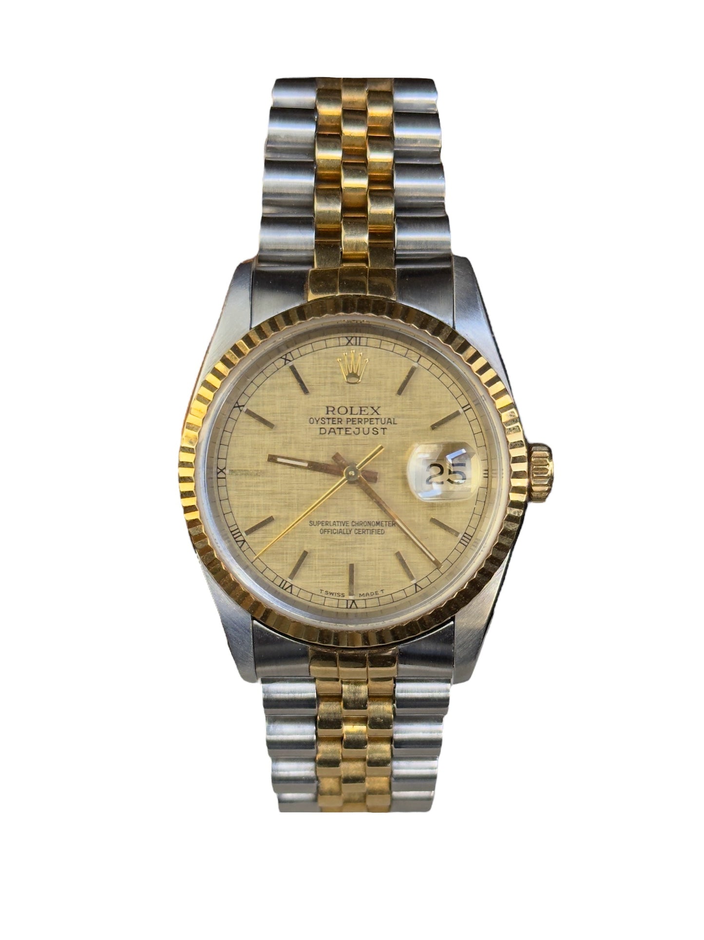 Rolex Datejust 36 16233 Champagne Linen Dial Pre Owned