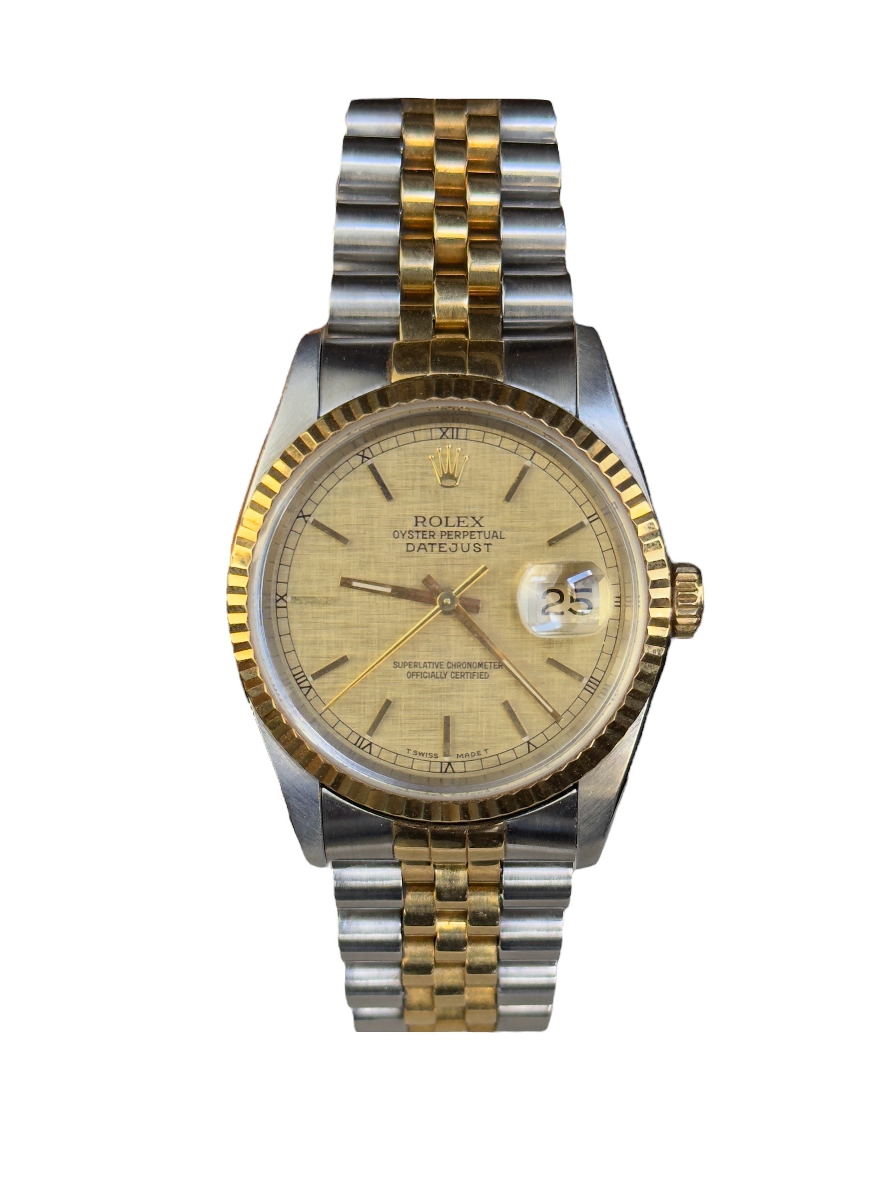 Rolex Datejust 36 16233 Champagne Linen Dial Pre Owned