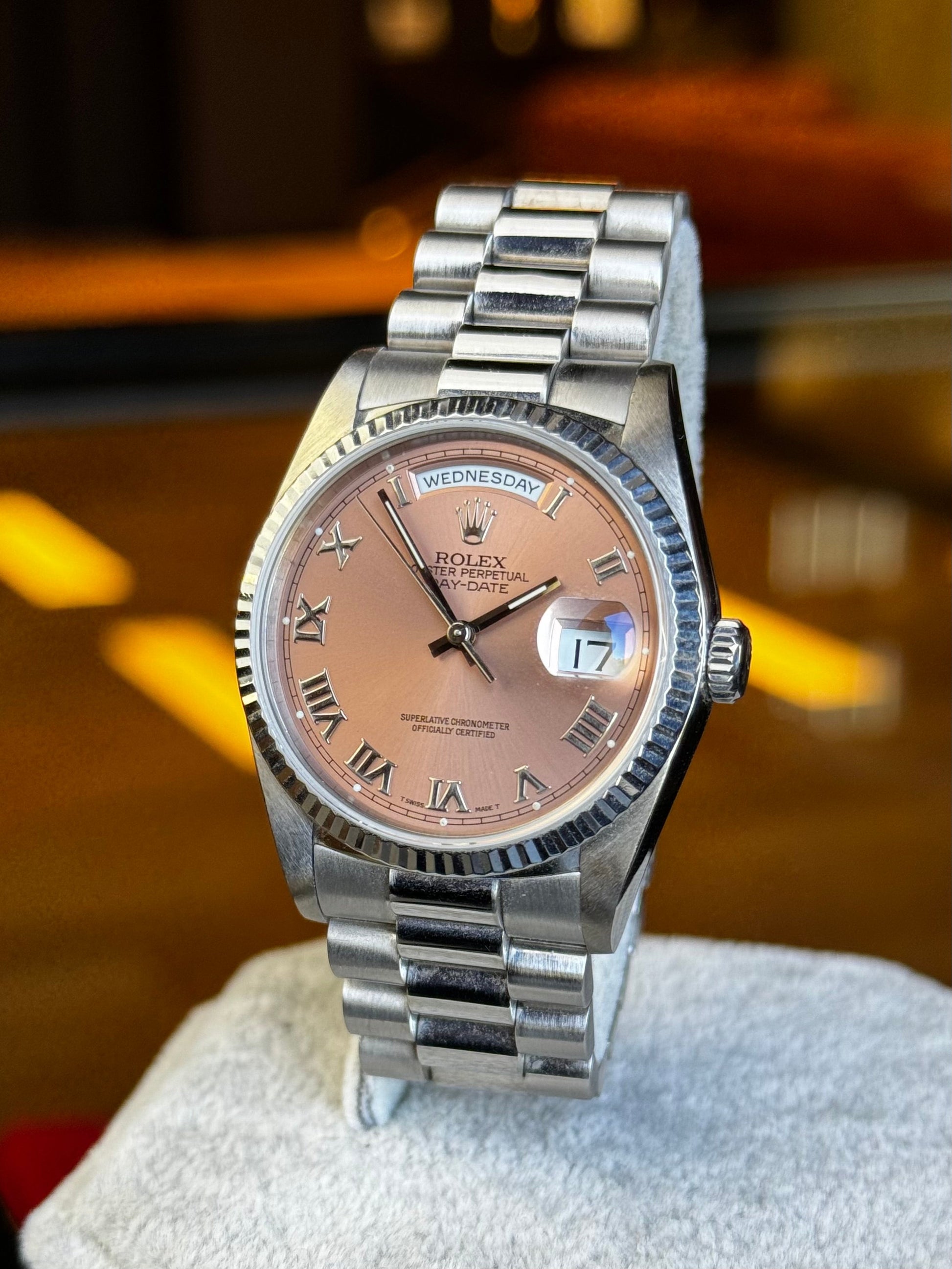 Rolex Day Date 18239 Salmon Dial