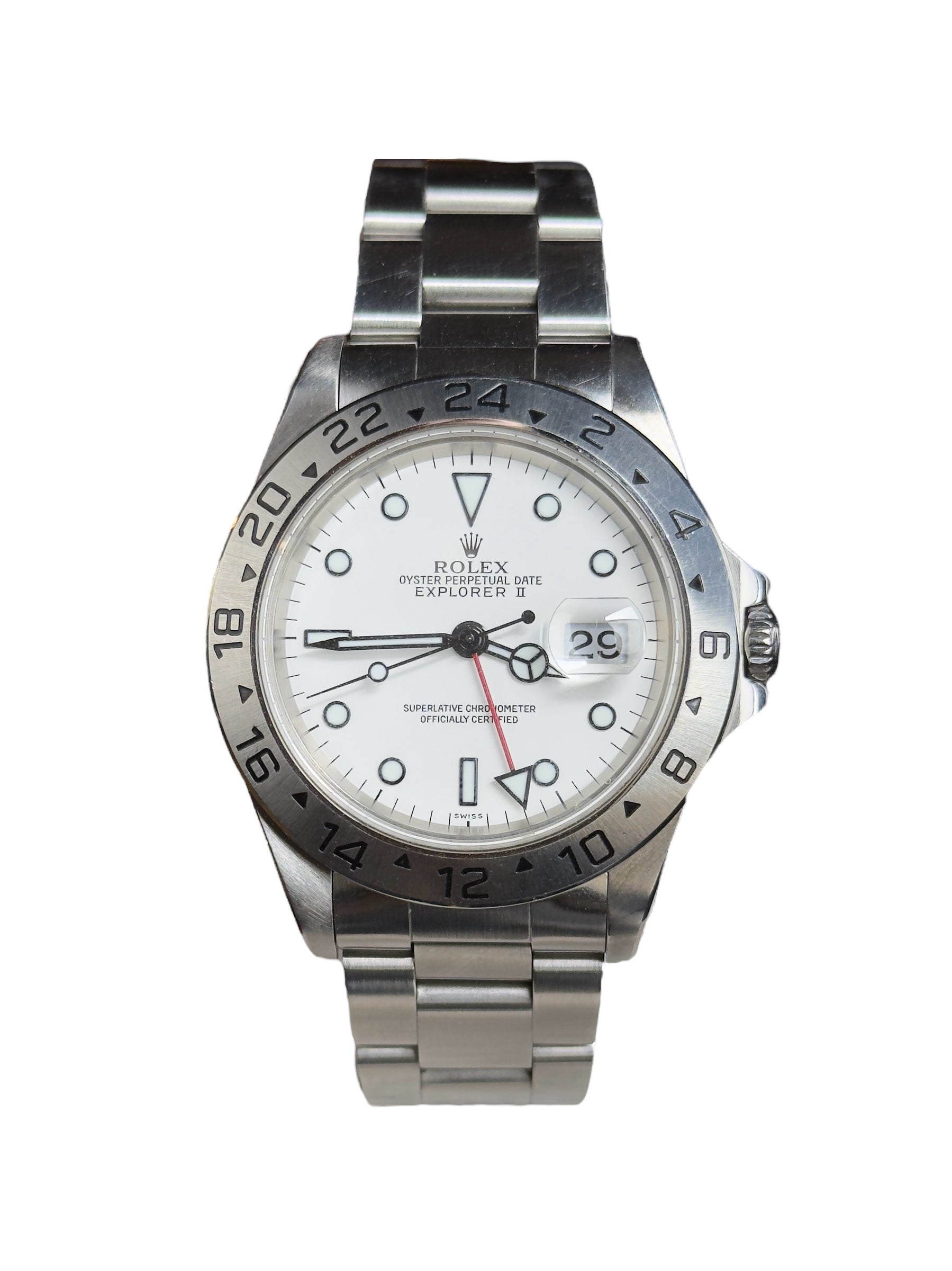 Rolex Explorer II 16570 Swiss Only Polar Dial